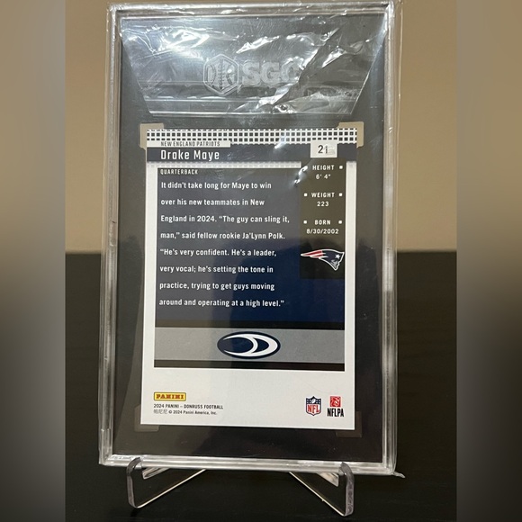 Drake Maye Donruss Retro Rookie RC SGC 10 New England Patriots Super Bowl 🔥💥🏈 - Picture 2 of 2